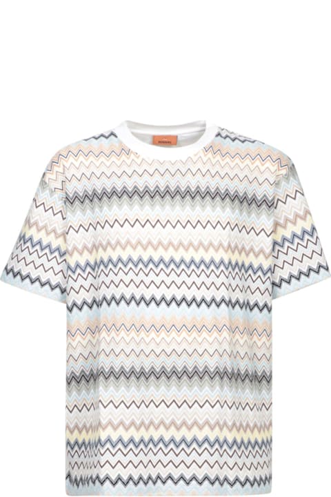 Missoni Clothing for Men Missoni Mm Zigzag White T-shirt