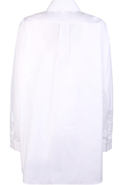 White Cotton Embroidery Shirt