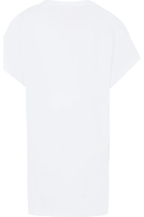 Homeware Diesel White Dress For Girl With Logo