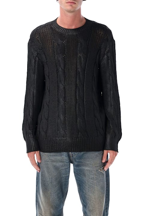 Homeware Diesel Diesel K-michiu Shiny Cable-knit Sweater