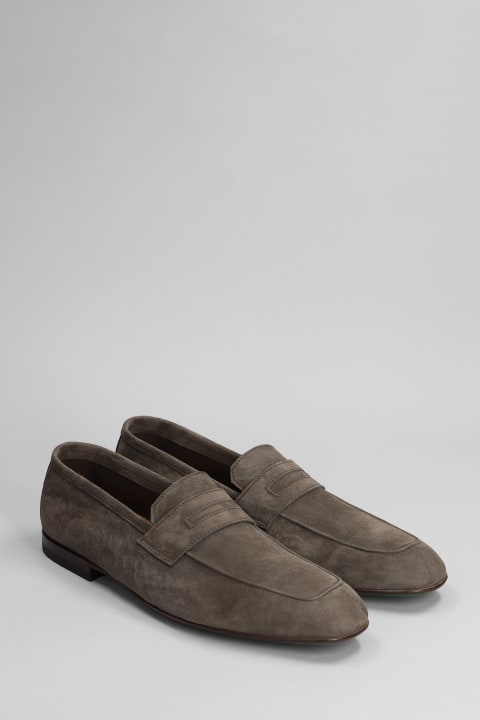 Loafers In Taupe Suede