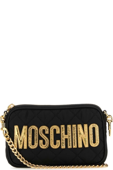 Moschino Shoulder Bags for Women Moschino Black Fabric Crossbody Bag