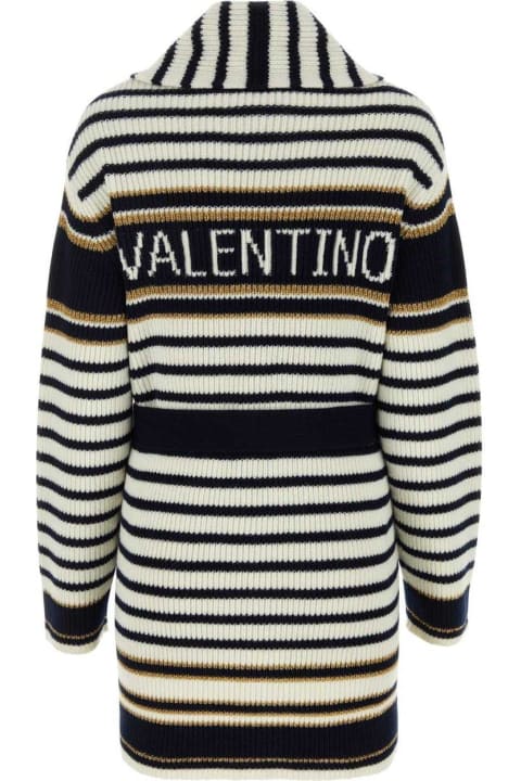 ウィメンズ Valentino Garavaniのニットウェア Valentino Garavani Striped Long-sleeved Cardi-coat