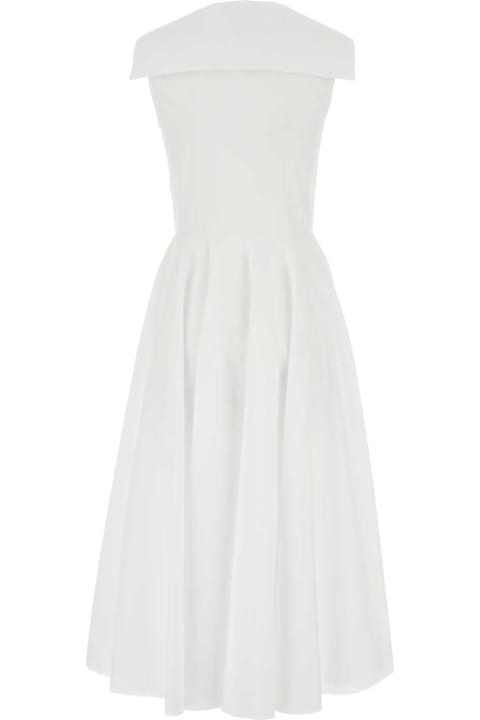 Dresses for Women Miu Miu White Cotton Shirt Dress