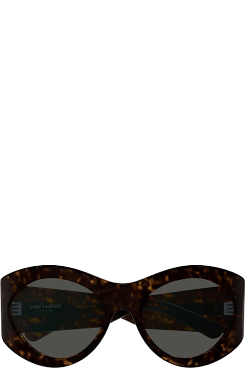 Saint Laurent Eyewear for Kids Saint Laurent Eyewear Saint Laurent Sl 854 Linea Sl Logo Havana Grey Sunglasses