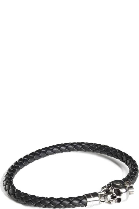 Bracelets for Men Alexander McQueen Braided Leather Bracelet