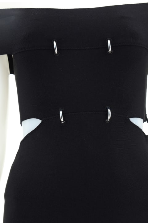 Alexander McQueen Dresses for Women Alexander McQueen Cut-out Detail Off-shoulder Flare Dress
