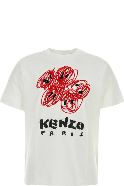 Kenzo Topwear for Men Kenzo White Cotton T-shirt