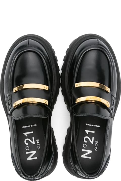 N.21 Shoes for Girls N.21 Black Girl Loafers