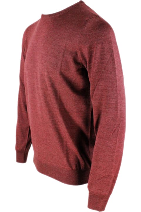 メンズ Barba Napoliのニットウェア Barba Napoli Light Long-sleeved Crewneck Sweater In Wool And Silk
