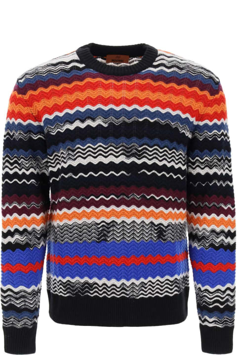 Missoni for Men Missoni Crew-neck Sweater With Multicolor Herringbone Motif