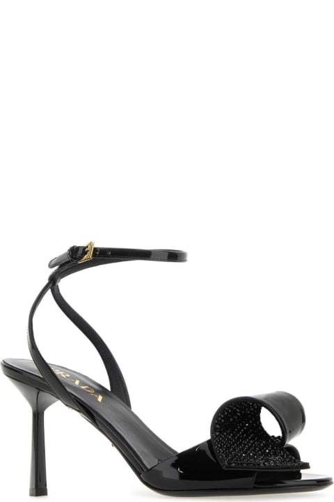 Shoes for Women Prada Black Leather Sandals