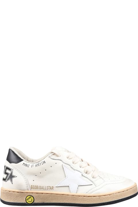 Golden Goose for Kids Golden Goose Sneakers Bianche Per Bambini Con Stella
