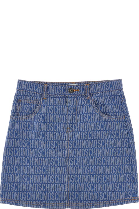 Moschino for Kids Moschino 'logo' Denim Skirt