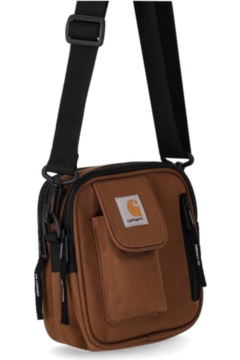 CARHARTT WIP: Carhartt crossbody bag with logo - Brown  Carhartt Wip  shoulder bag I030112 online at