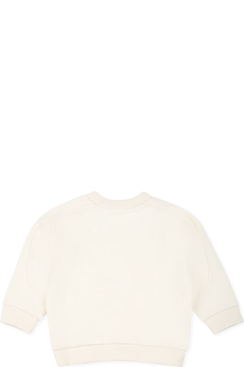 Timberland for Kids Timberland Ivory Sweatshirt For Baby Boy With Logo And Print