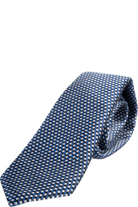 Ties for Men Giorgio Armani Pattern Embroidered Neck Tie