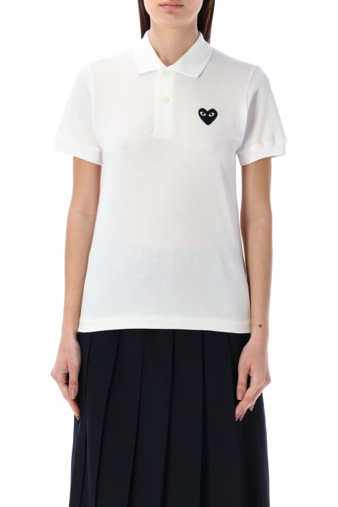 Topwear for Women Comme des Garçons Play Black Heart Polo Shirt