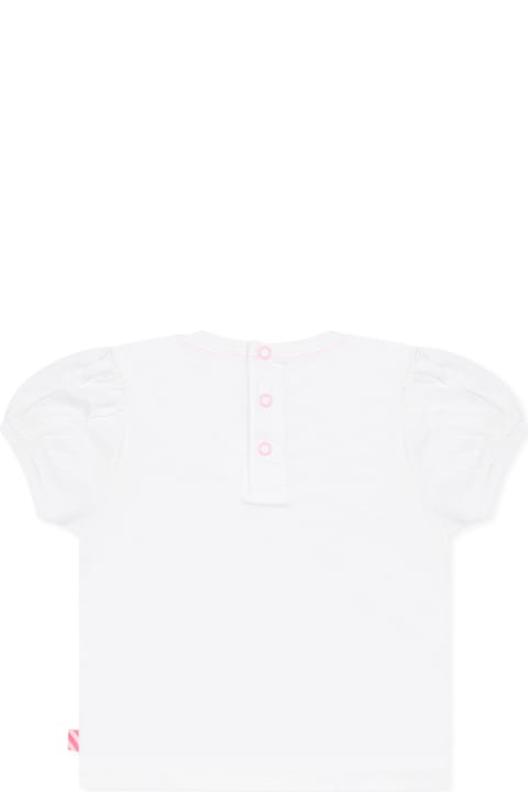 Billieblush Clothing for Baby Girls Billieblush White T-shirt For Baby Girl With Strawberry Print