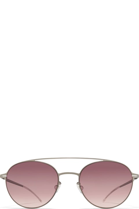 Mykita لـ Kids Mykita Reva - Pow2 Silver / Cedar Brown Gradient Sunglasses