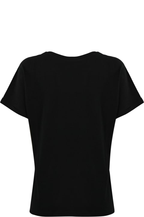 Fashion for Women TwinSet T-shirt With Label And Rhinestones