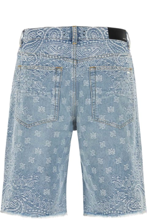 AMIRI Pants for Men AMIRI Embroidered Denim Bermuda Shorts