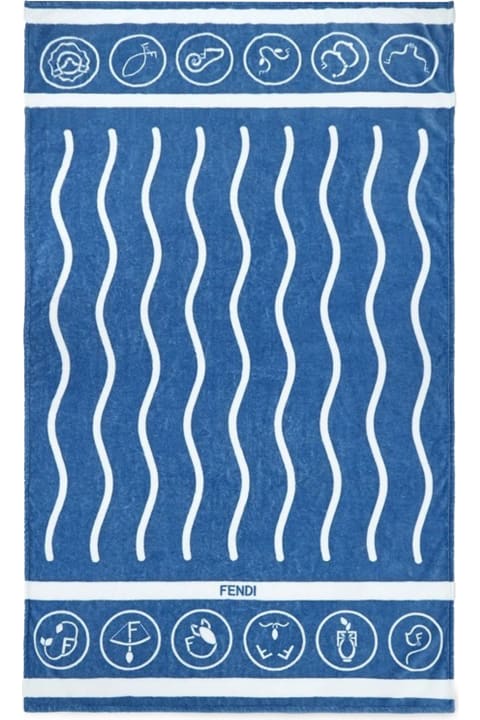 Fendi ملابس سباحة لـ السيدات Fendi Striped Beach Towel