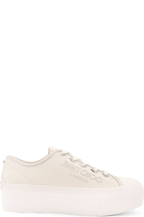 Jimmy Choo Sneakers for Women Jimmy Choo Palma Maxi Low-top Canvas Sneakers With Plateau