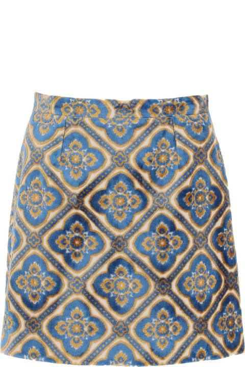 Etro for Women Etro Jacquard Velvet Mini Skirt