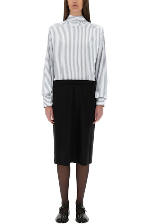 Dresses for Women Maison Margiela Inverted Striped Dress-shirt