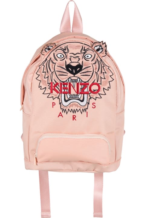 Pink Backpack For Girl With Tiger