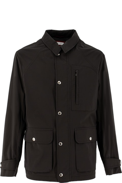 Brunello Cucinelli for Kids Brunello Cucinelli High-neck Long-sleeved Jacket