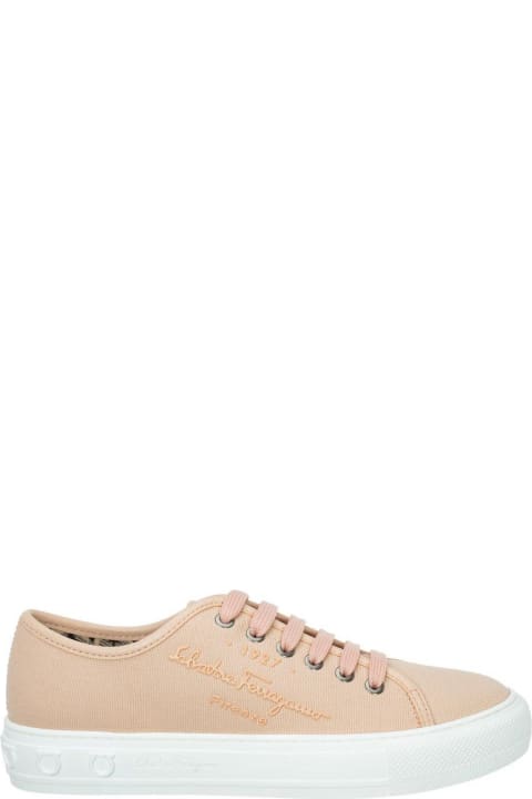 Fashion for Women Ferragamo Logo Embossed Lace-up Sneakers