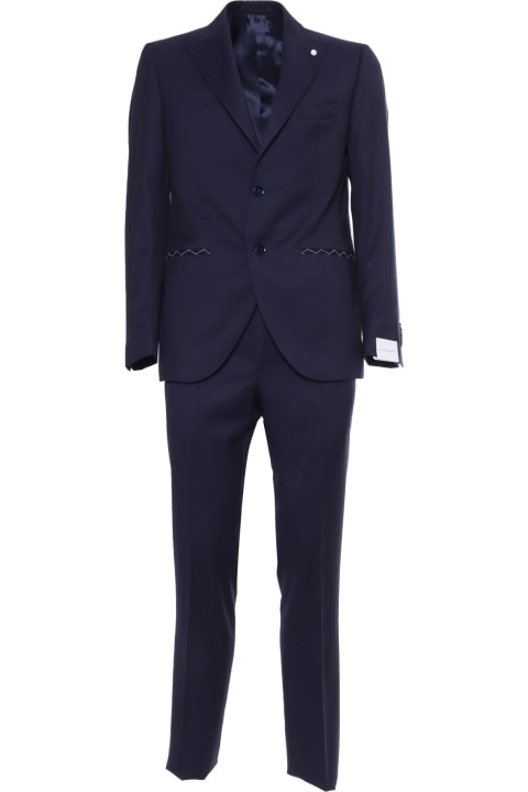 Suits for Men Luigi Bianchi Mantova Blue Men's Suit