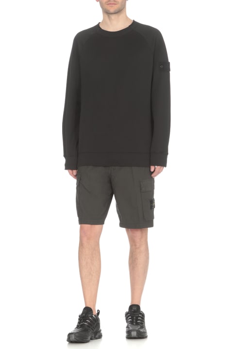 Pants for Men Stone Island Logo Patch Cargo Shorts