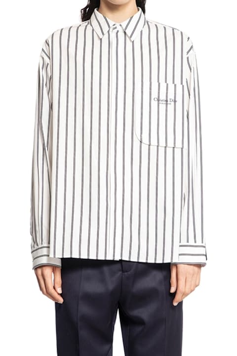 Dior Shirts for Women Dior Cotton Striped Shirt