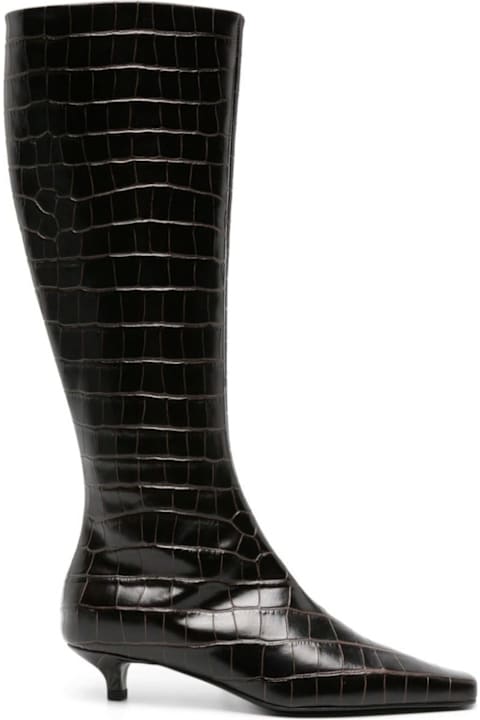 Totême أحذية برقبة لـ السيدات Totême Embossed Pointed-toe Boots