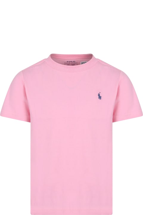 Ralph Lauren for Kids Ralph Lauren Pink T-shirt For Girl With Pony