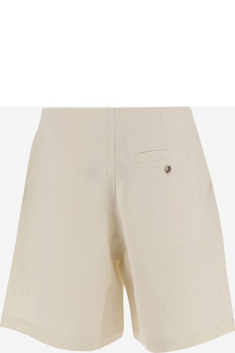 J.W. Anderson Pants for Men J.W. Anderson Linen Blend Logo Short Pants