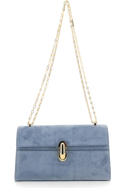 Savette for Men Savette Chain Symmetry Pochette In Suede