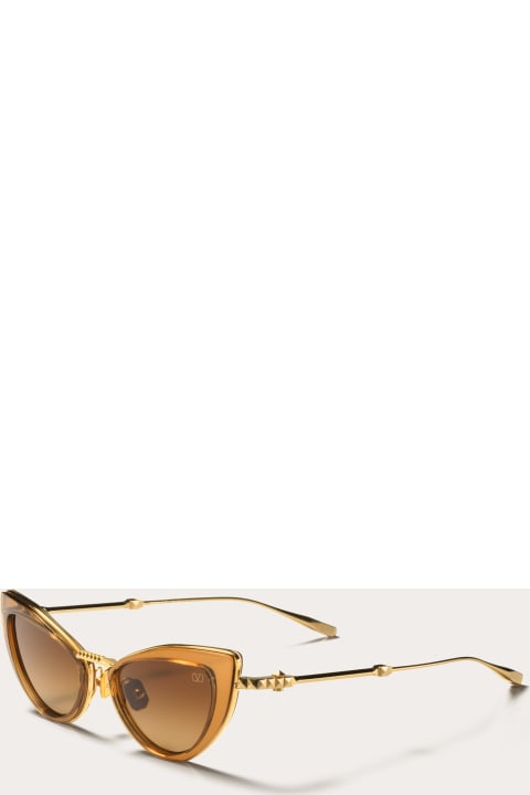 Fashion for Women Valentino Eyewear Viii - Gold / Crystal Brown Sunglasses
