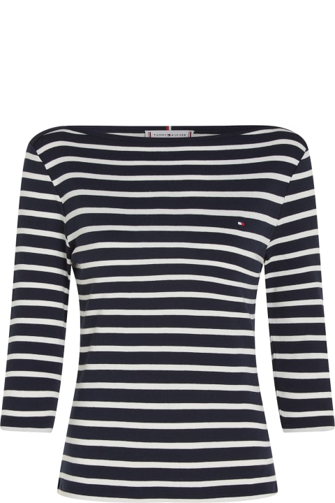 Tommy Hilfiger Topwear for Women Tommy Hilfiger Striped Sweater With 3/4 Sleeves