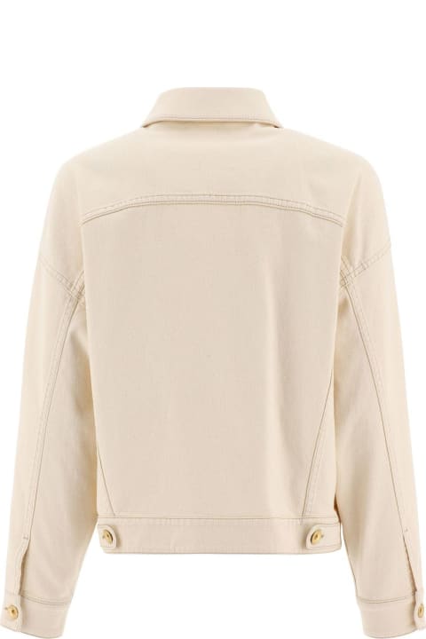 Coats & Jackets for Women Brunello Cucinelli Buttoned Denim Jacket