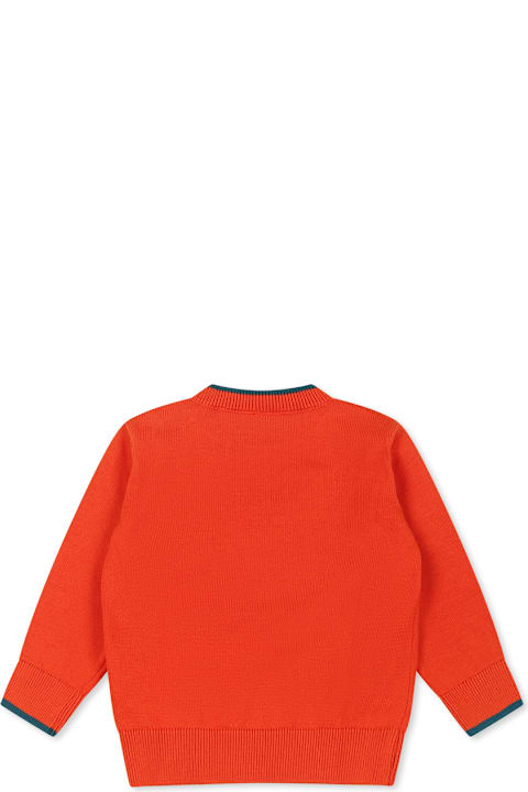 Homeware Stella McCartney Kids Orange Sweater For Baby Girl With Flowers