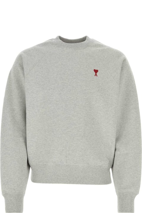 Clothing for Women Ami Alexandre Mattiussi Light Grey Cotton Sweatshirt