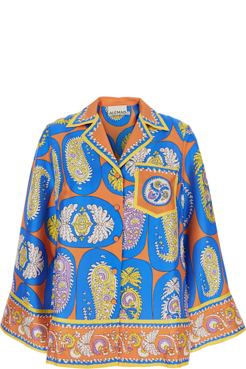 ウィメンズ ALEMAISのウェア ALEMAIS 'luis' Multicolor Shirt With All-over Printed Motif In Silk Woman