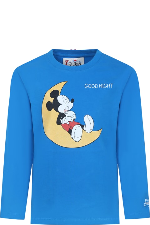 MC2 Saint Barth Jumpsuits for Boys MC2 Saint Barth Blue Pajama T-shirt For Boy With Mickey Mouse Print