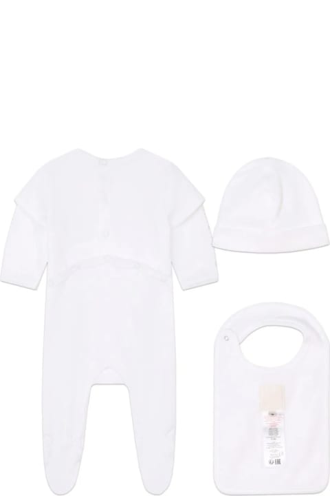 ベビーガールズのセール Givenchy Gift Set With Pajamas, Bib And Hat In Cotton With 4g Print