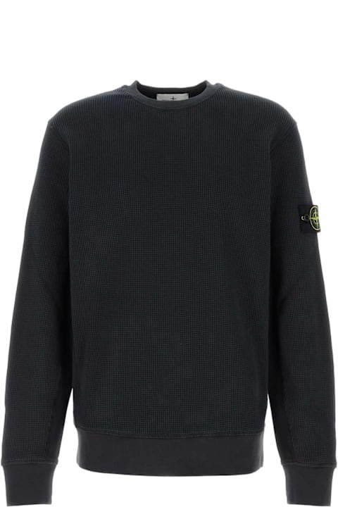 メンズ Stone Islandのフリース＆ラウンジウェア Stone Island Midnight Blue Cotton Sweatshirt