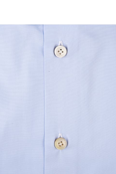 Fashion for Men Kiton Light Blue Poplin Shirt